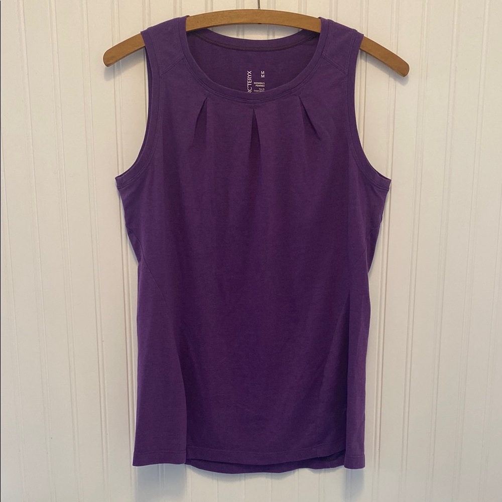 Arc’teryx cotton blend tank, purple, women’s med